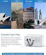 Mscien UK to Australia Plug Adapter 4 in 1 with 3 USB Type I view 3