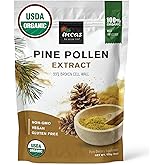 INCAS 100% USDA Organic Pine Pollen Powder (6 Ounces) Non GMO Verified 99% Cracked Cell Wall, Wild HARVESTED, Non-Irradiated, Boosts Energy & Immune Support, No Fillers or Additives