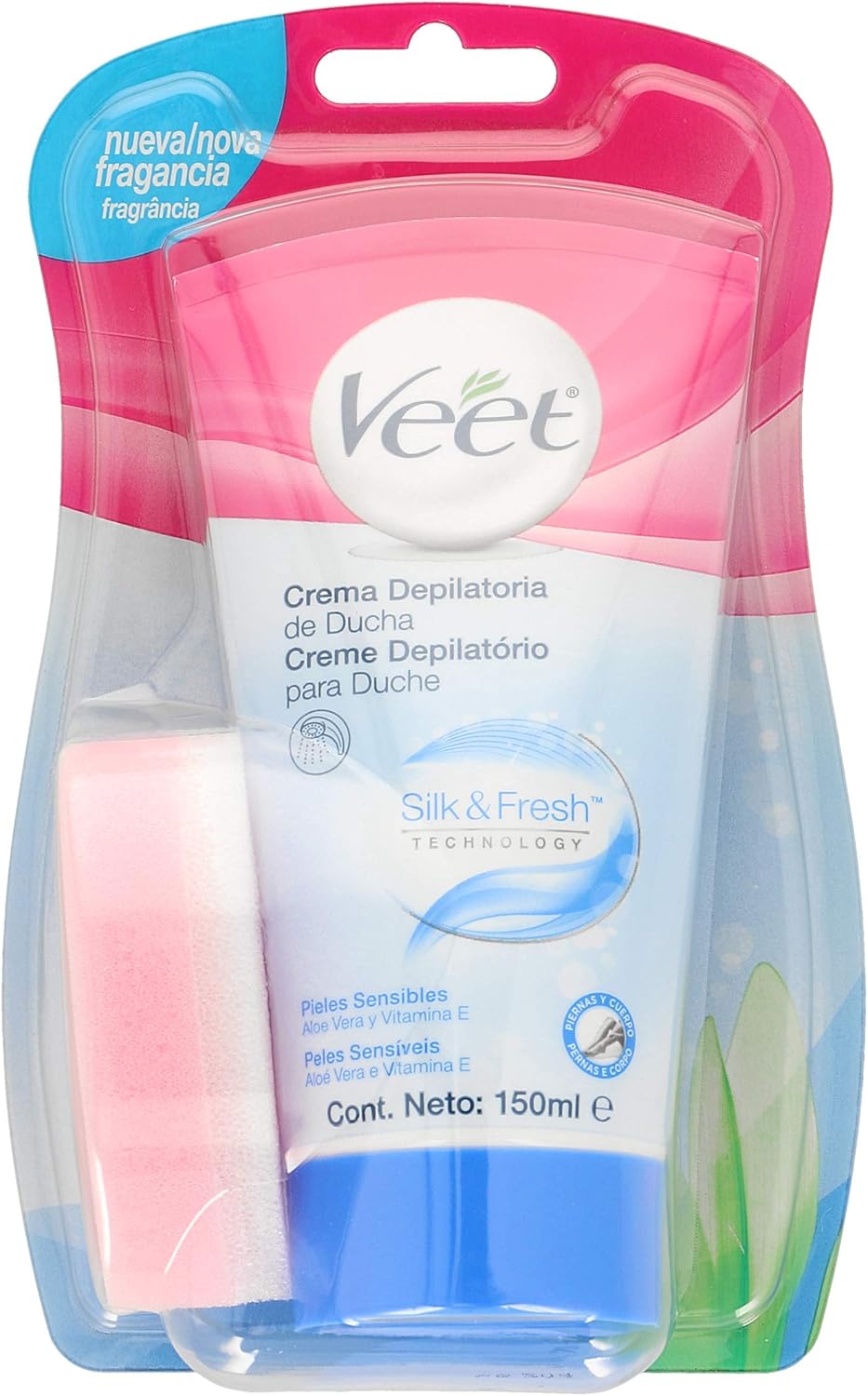 Veet Crema Depilatoria Corporal para Usar Bajo la Ducha para Mujer ...