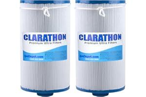 Clarathon 2 Replacement Filters for Lifesmart, Freeflow, AquaTerra, Hydromaster, Grandmaster, Simplicity, Bermuda Spas - 50SF [2-Pack]