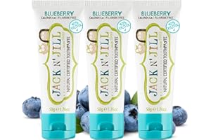 Jack N' Jill Natural Toothpaste Organic 50g, Set of 3 - Blueberry