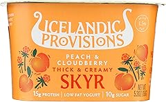 Icelandic Provisions, Peach and Cloudberry Thick and Creamy SKYR, 5.3 Ounce