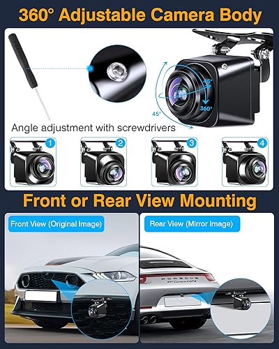 Metal Housing】 AHD 720P Backup Camera Metal Housing Rear View