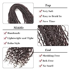 Leeven Chocolate Brown Boho Dreadlock Extensions 24