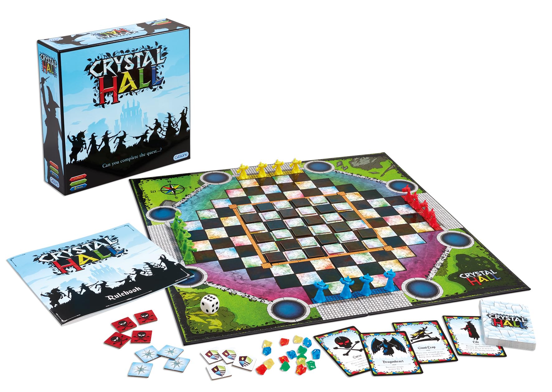 Crystal Hall | Strategy Game | Tactical Game for Children and Adults | Magic Wizard Crystals Board Game | Ages: 10+, 2-4 Players