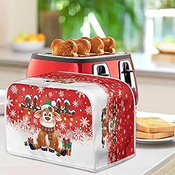 Annejudy 2 Slice Bread Toaster Cover Christmas