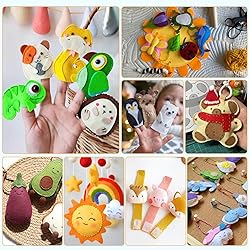 ABEJFIC 60PCS Felt Fabric Sheets Craft Kit - 4"x