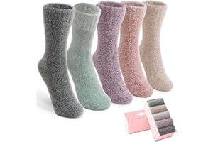 SISOSOCK Fuzzy Cozy Warm Socks for Women-Winter Home Thick Wool Soft Sleeping Socks-Perfect Gifts for Women