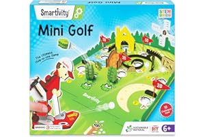 Smartivity Mini Golf Table Top Game for Kids Ages 6 to 12 | Build Your Own Golf Course | Christmas, Birthday Gift for Boys & Girls Ages | STEM Toys for 6, 7, 8, 9, 10, 11, 12 Years Old