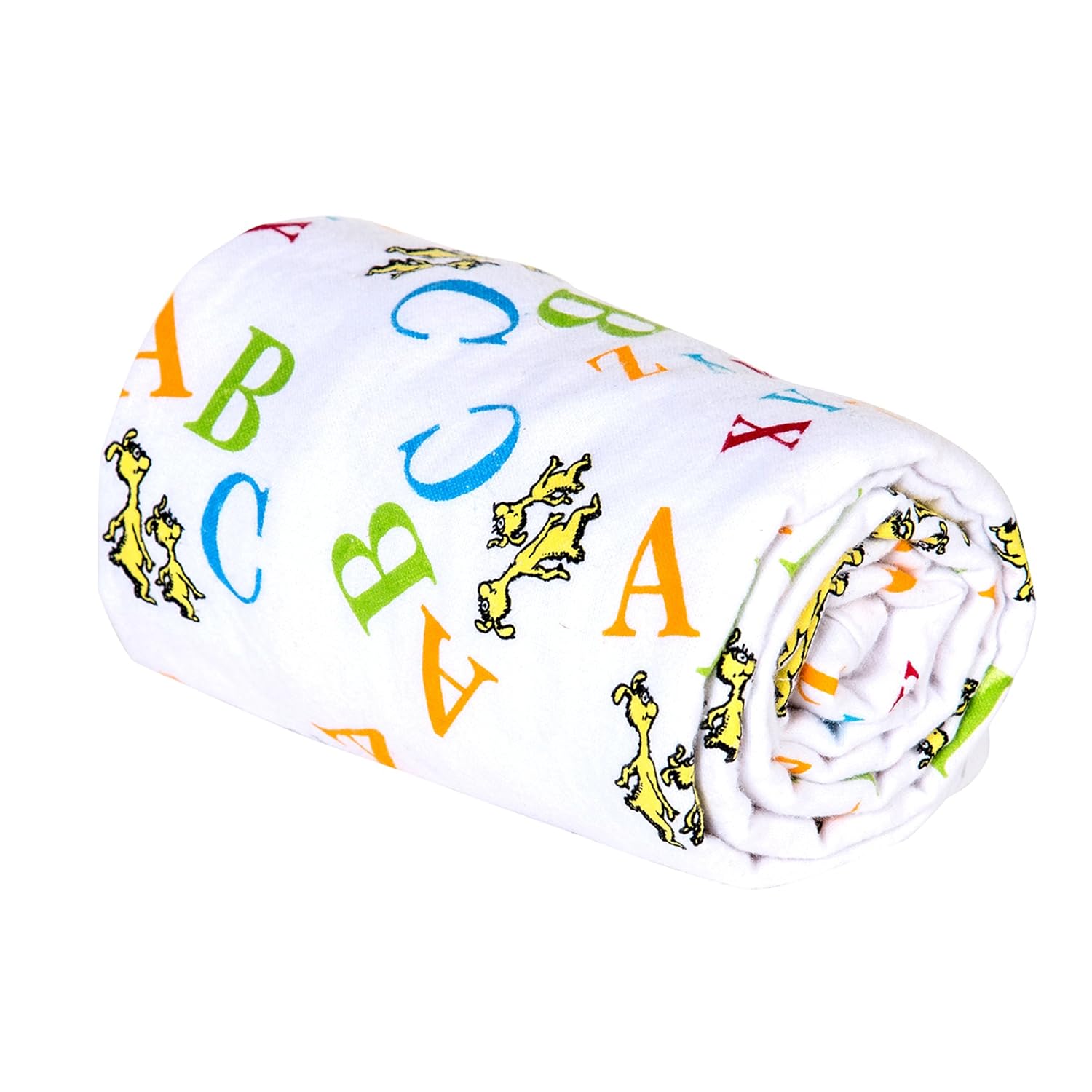 Amazon Com Dr Seuss Abc Deluxe Flannel Swaddle Blanket Baby