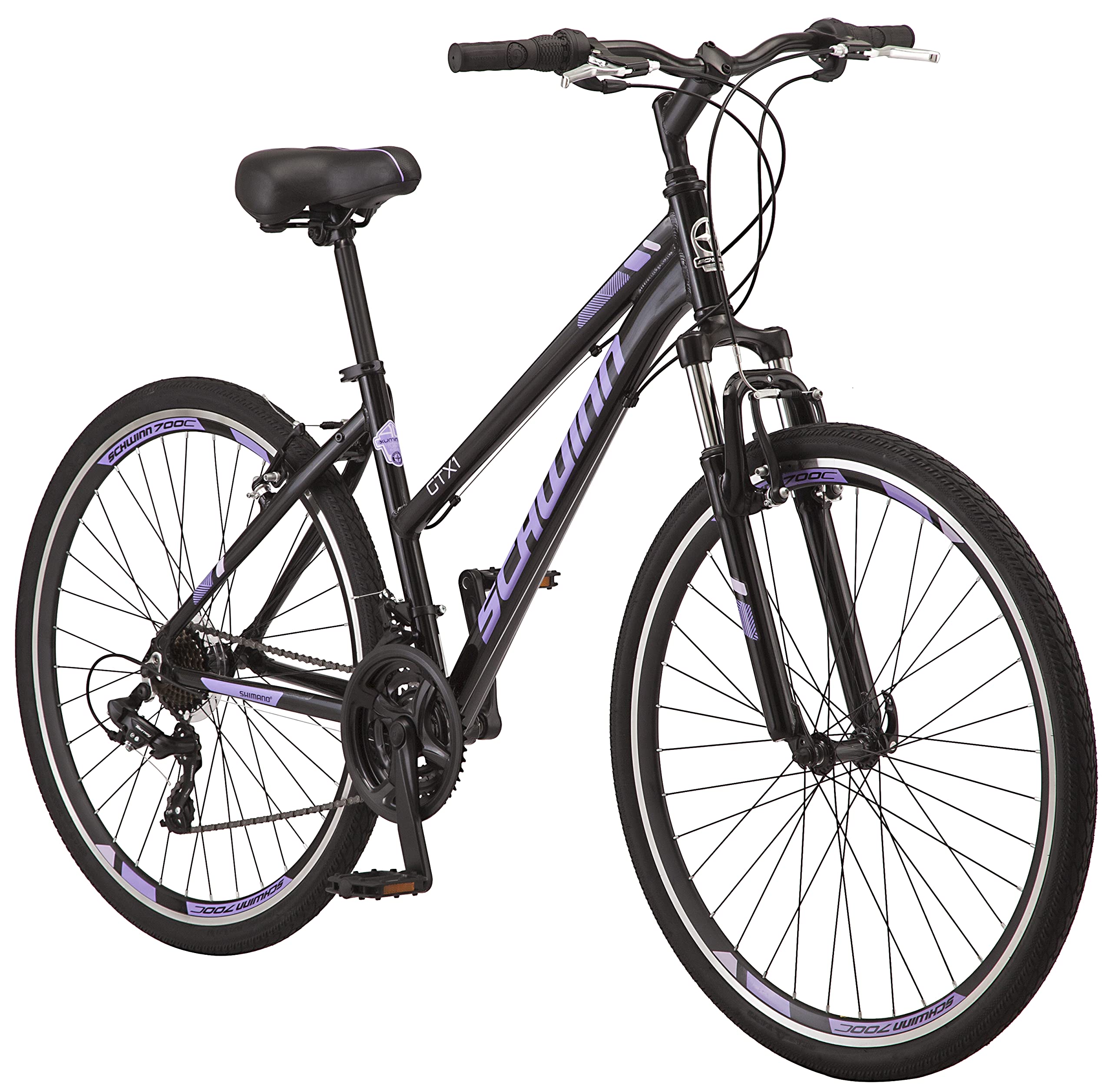 schwinn men's siro 700c hybrid bicycle black 18 inch frame Network 1 Bike, Mens and Womens Bike, 21-Speed Hybrid Bicycle, Aluminum Frame, Suspension Fork, Alloy Linear Pull Brakes, Adult : Sports & Outdoors Alloy linear pull brakes mean stopping is quick and efficient Schwinn Signature Men's Super Sport