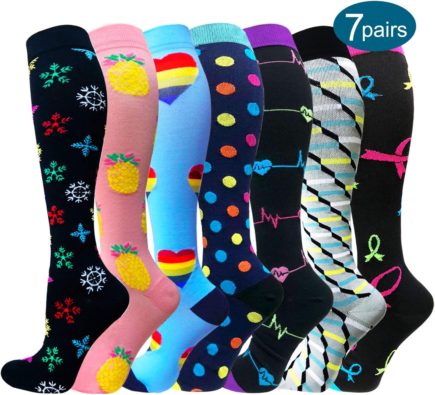 Compression Socks for Women & Men 20-25 mmHg - Best For Running,Athletic,Travelling, Nurses & Pregnancy