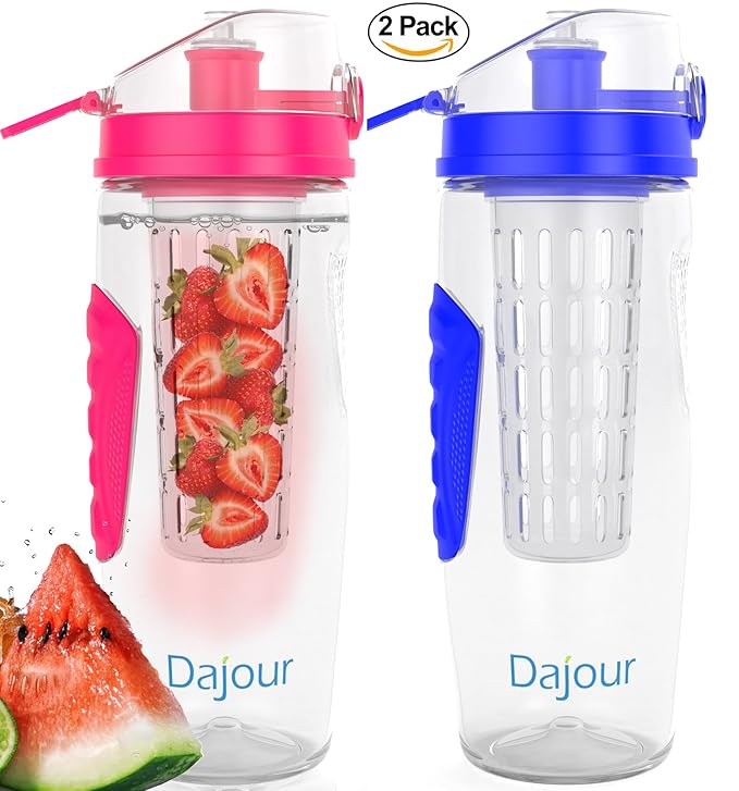 Fruit Infuser Water Bottle 32 Ounce NO BPA Sports Flavor