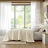 Harbor House Cooling Reversible Tencel Comforter Blanket – King/Cal King Size, Cool-Touch Nylon Blend, Moisture-Wicking & Breathable for Hot Sleepers, Ivory, 108x94 Inches