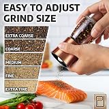PJCKitchen Salt and Pepper Grinder Set - Copper Stainless Steel, 6 oz view 6