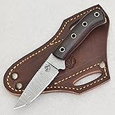 Knives Ranch EDC Hunting Knife – 7" Full Tang Fixed Blade – Rosewood Handle – Genuine Leather Sheath