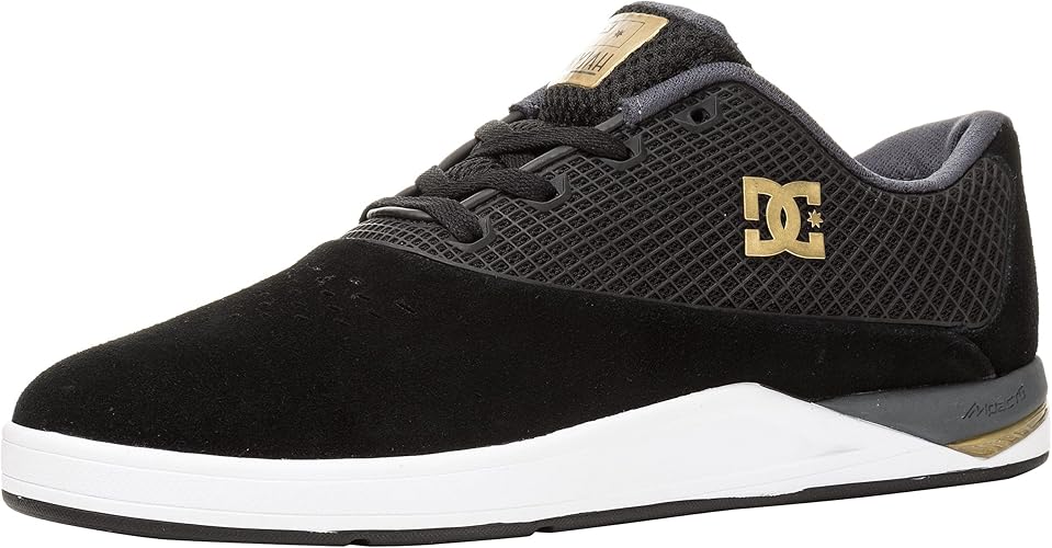 black and gold dc shoes