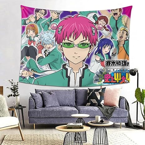 Amazon Co Jp 斉木楠雄のps難 2 多機能 パーソナリティ壁画 タペストリー 大きいサイズ 布ポスター 壁掛け布 インテリア 高級写真のタペストリー 背景布 布を掛ける 壁紙 布製3cmｘ152cm ホーム キッチン