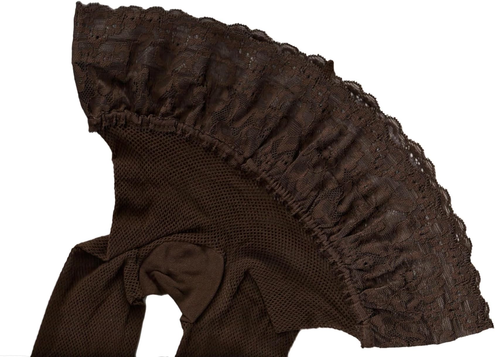 Women's Low-rise Micro Fishnets with Hip-hugging Lace Waistband