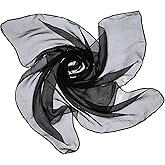 SATINIOR Chiffon Scarf Women Square Handkerchief Lightweight Satin Ribbon Scarf Retro Neck Neckerchief