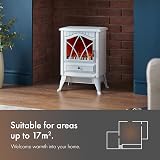 VonHaus Electric Stove Heater 1800W White Indoor Free Standing Fire view 2