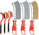 Tomoyuki 6pc Wire Brush Set Stainless Steel Brass Nylon Drill Angle Grinder