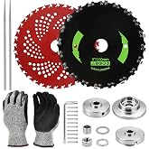 Brush Cutter Trimmer Conversion Kit with Blades Compatible with Echo SRM | 9-Inch 20T and 9-Inch 36T Blade Set, Files and Gloves, for Selected Straight-Shaft Models 225/225i/266/280