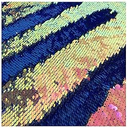 LQIAO Fluorescence Gold Sequin Fabric Flip Up