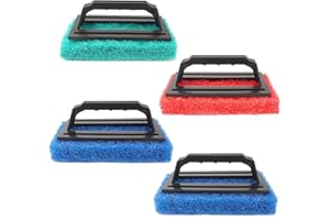 DORHUI 4 Pcs Screen Printing Scrub Pad, Screen Print Ink Scraper with Handle,Screen Print Remover, Screen Printing Accessories for Reclaiming Mesh Screen Cleaner