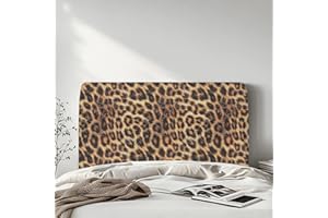 Qehuruxo Leopard Print Stretch Bed Headboard,Bed Head Cover Slipcover,Headboards Beds Cover Protective Dustproof Protector Elastic Band Home Decor