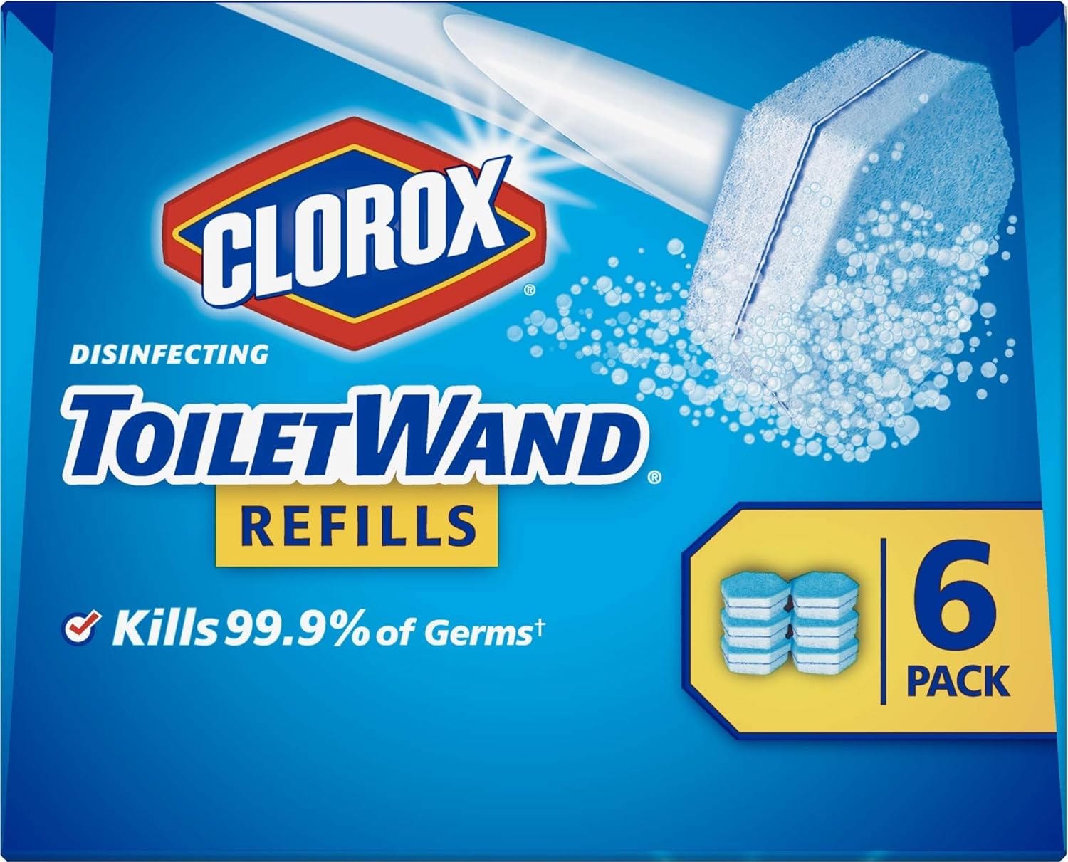 Clorox ToiletWand Disinfecting Refills, Disposable Wand Heads - 6 Count (Package May Vary): Health & Personal Care