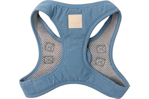FuzzYard Life Step in Dog Harness | Size XL | Stylish Premium Cotton Design in French Blue Perfect for Everyday Walks