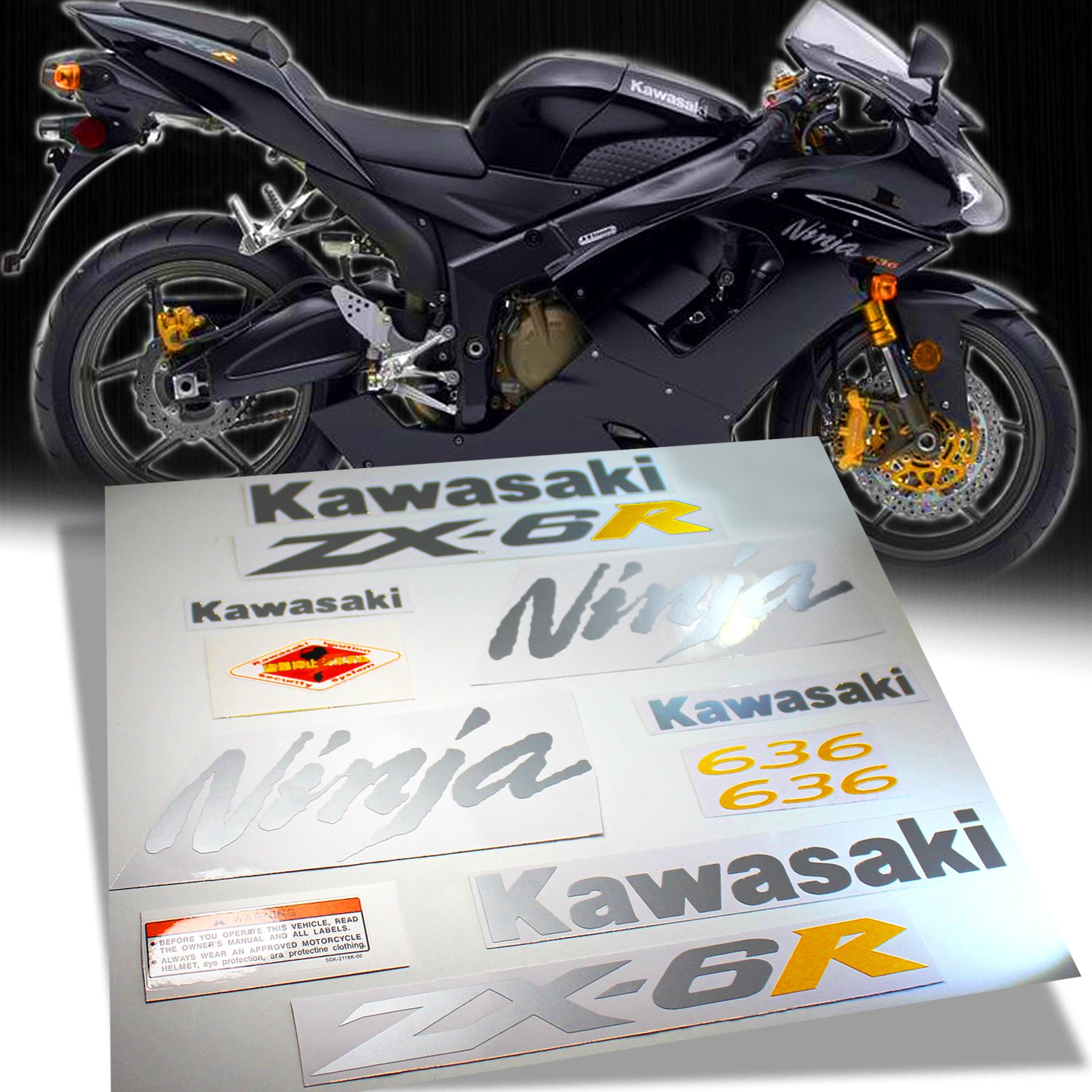 Amazon.com: Full Sticker & Emblem Decal Fairing/Fender Sticker Kit for 98
