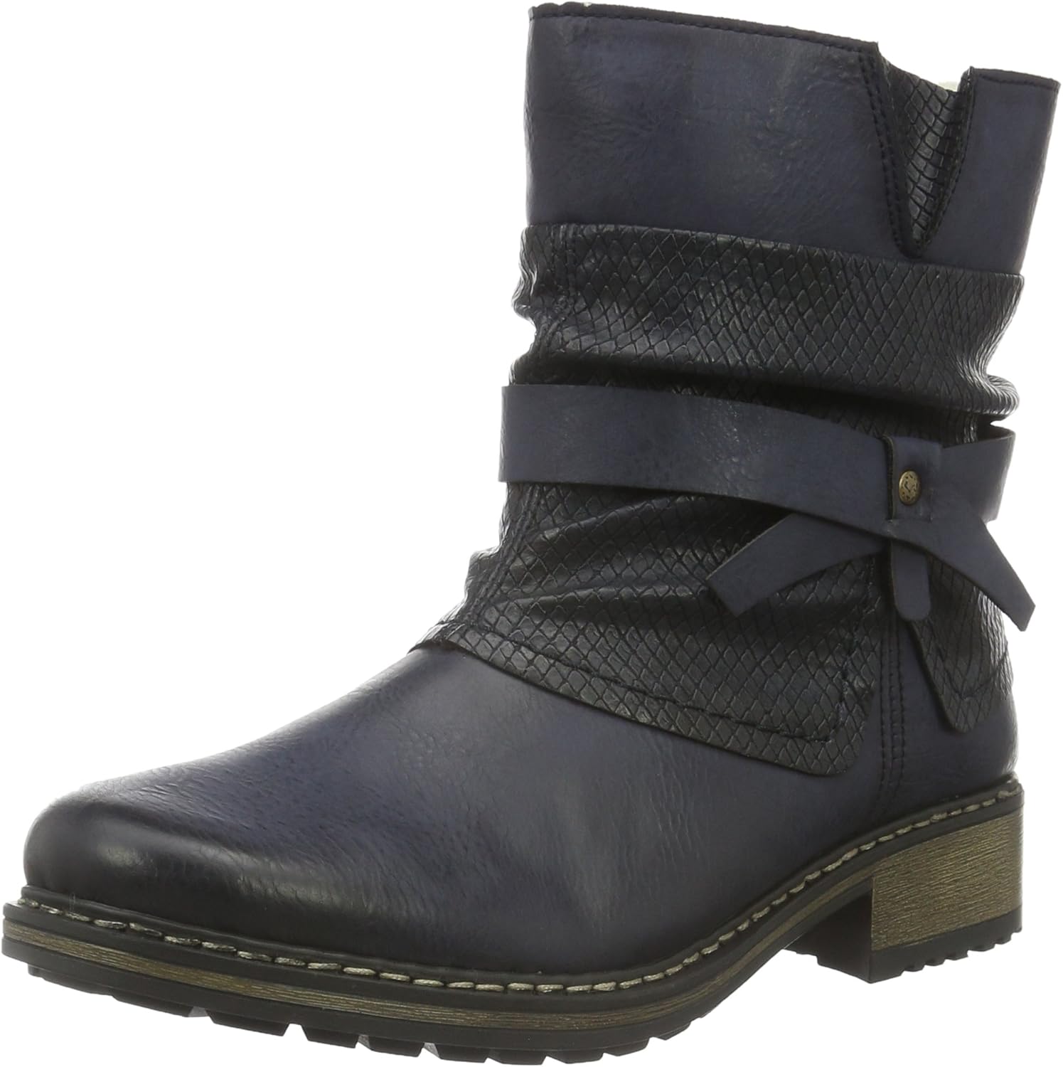 Amazon.com | Rieker womens zipper boots ocean size 39.0 EU | Loafers & Slip-Ons