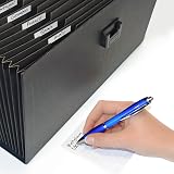 Rapesco 1554 19-Part Expanding Box File A4+ Pink with Handle view 3