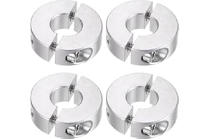 HARFINGTON 4pcs Double Split Shaft Collar for 12mm Shaft Set Screw Clamp-On Collars, 30mm OD, 10mm Width, for Stoppers, Position, Hold Timing Pulleys, Machine Tools, Industry, Anodization