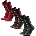 DANISH ENDURANCE Hiking Socks, Merino Wool Socks, Anti Blister, Cushioned, Breathable, Men & Women, 3-Pack