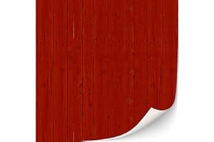 TEXTURKONTOR 3 Sheets Self-Adhesive Wall Cladding for Dollhouse 1:12 Scale (Farmhouse Red)