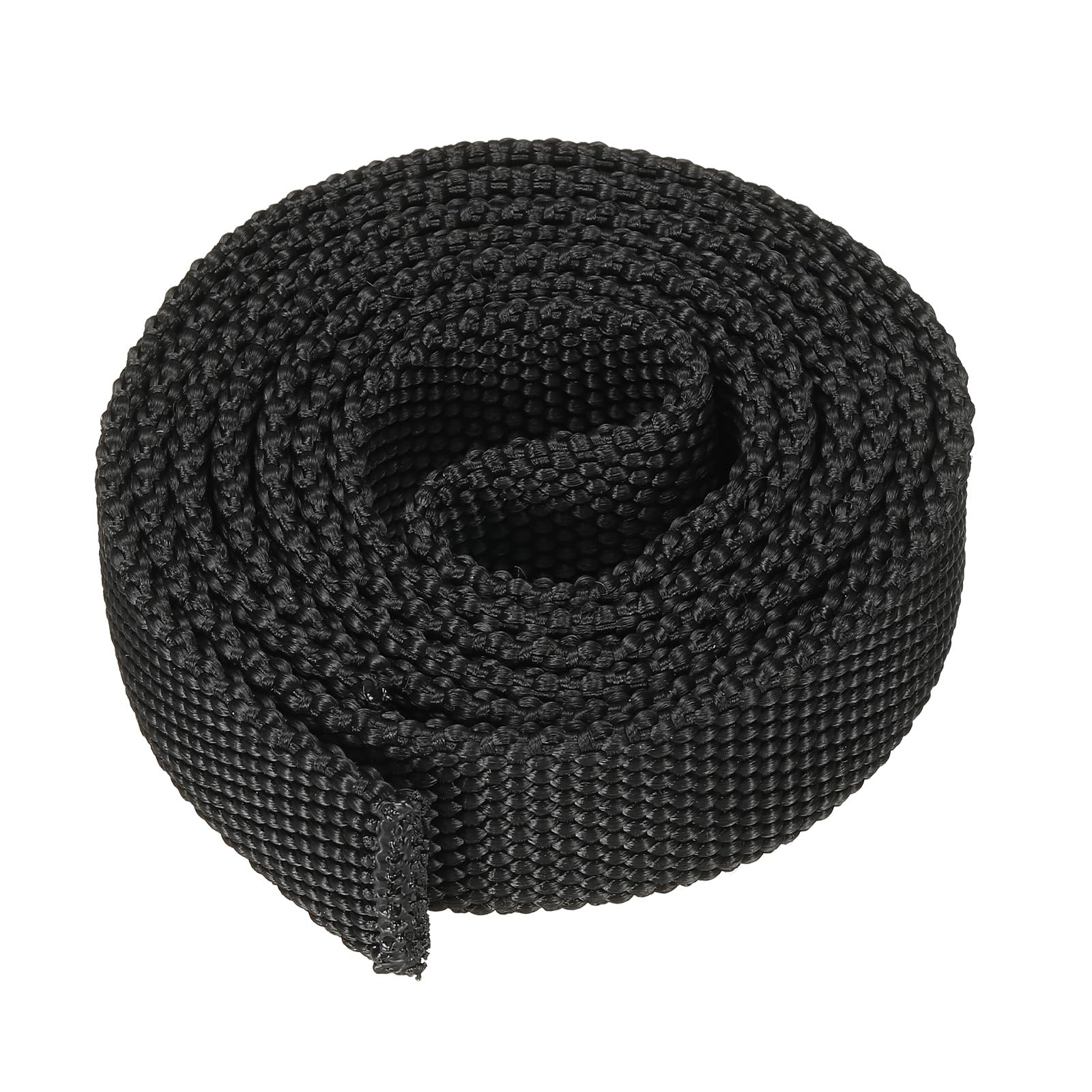 PATIKIL 0.5" Dia 3.3FT Nylon Protective Hose Sleeve, Cable Cover Sheath Protection for Welding Tig Torch Hydraulic Hose, Black