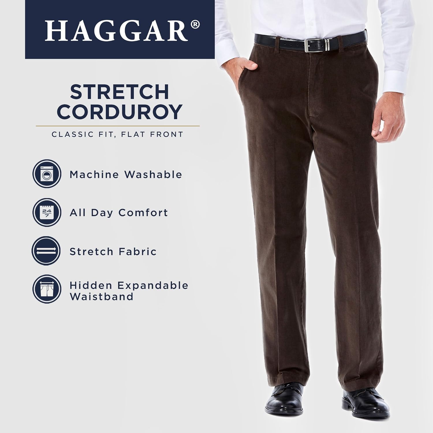 haggar stretch corduroy pant