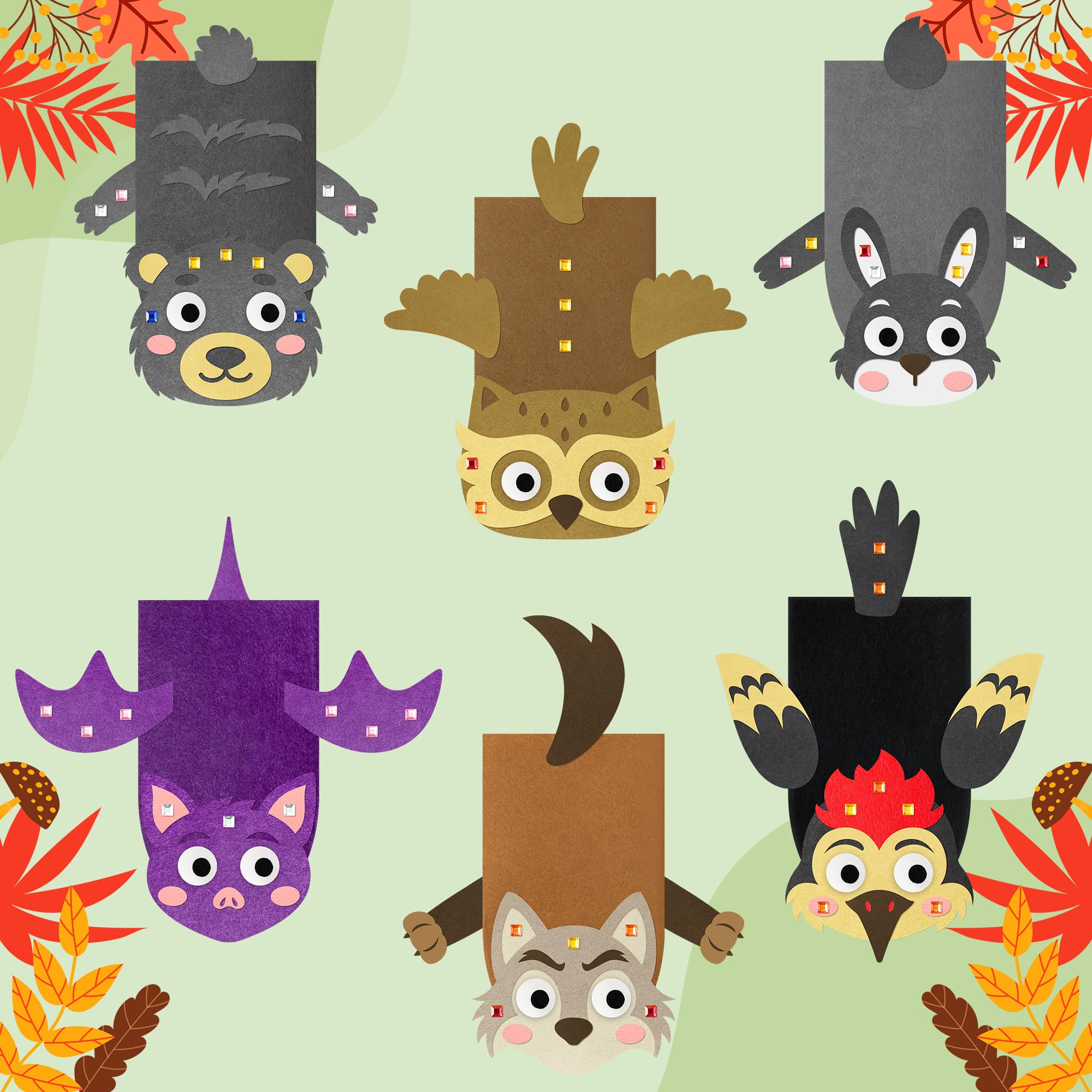 WATINC 6Pcs Hand Puppet Making Kit, Art Craft Felt