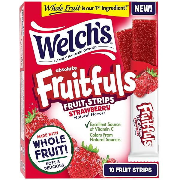 WELCH’S ABSOLUTE FRUITFULS FRUIT STRIPS, TASTY DRIED FRUIT...