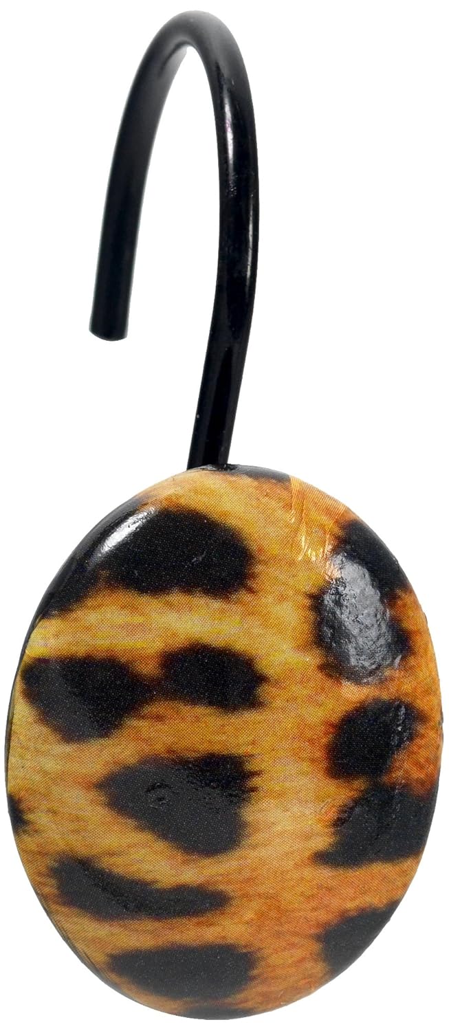 Brilliant fabulus Leopard Resin Shower Curtain Hooks 