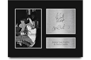 HWC Trading Jamie Lee Curtis & Nick Castle Halloween Gifts Printed Signed Autograph Picture for Movie Memorabilia Fans - US L