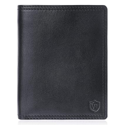VON HEESEN Geldbeutel Männer mit RFID-Schutz Geldbörse Herren Leder Schwarz Portemonnaie Portmonaise Brieftasche Herrengeldbe