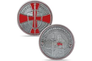 RUMKOU Knight Templar Challenge Coin Red Cross Religious Commemorative Coin Collection (Integrity)