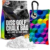 HYZER HOUND DISCS Disc Golf Chalk Bag with Carabiner, Dry Hands | Heavy-duty clip and stash pocket make it easy to swap between bags or carts