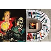 FLONZGIFT Horror Playing Cards (Poker Deck 54 Cards All Different) Vintage Horror Action Comics Pulp Fiction Scary Spooky Halloween