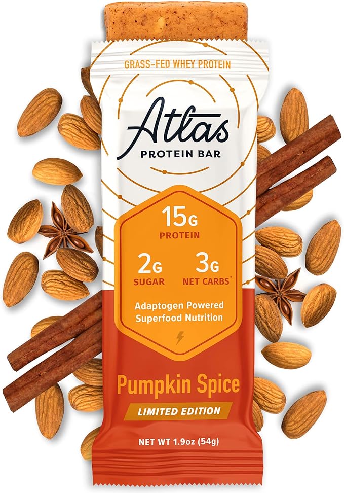 Atlas Bar Keto Protein Bars, Pumpkin Spice High Protein
