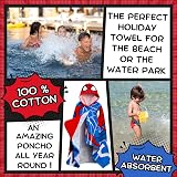 Spider-Man Hooded Towel 100% Cotton Poncho Kids Bath Beach Wrap view 4